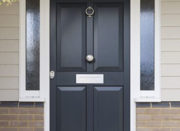 timber front door.