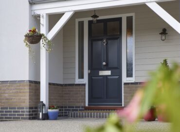 timber door entrance.