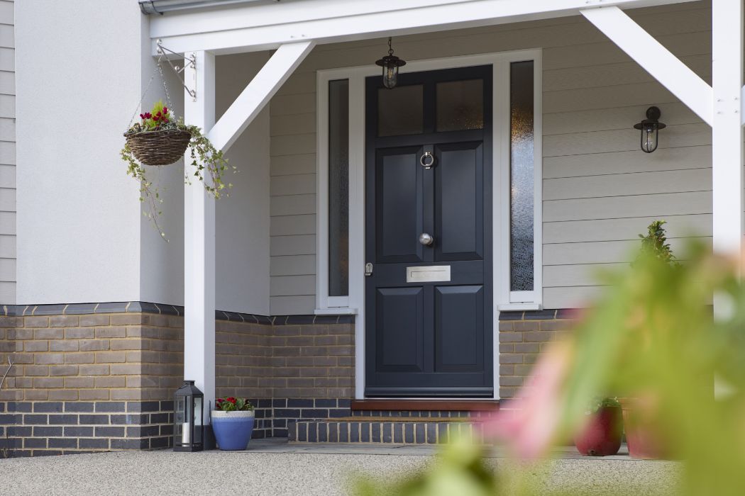 timber door entrance.