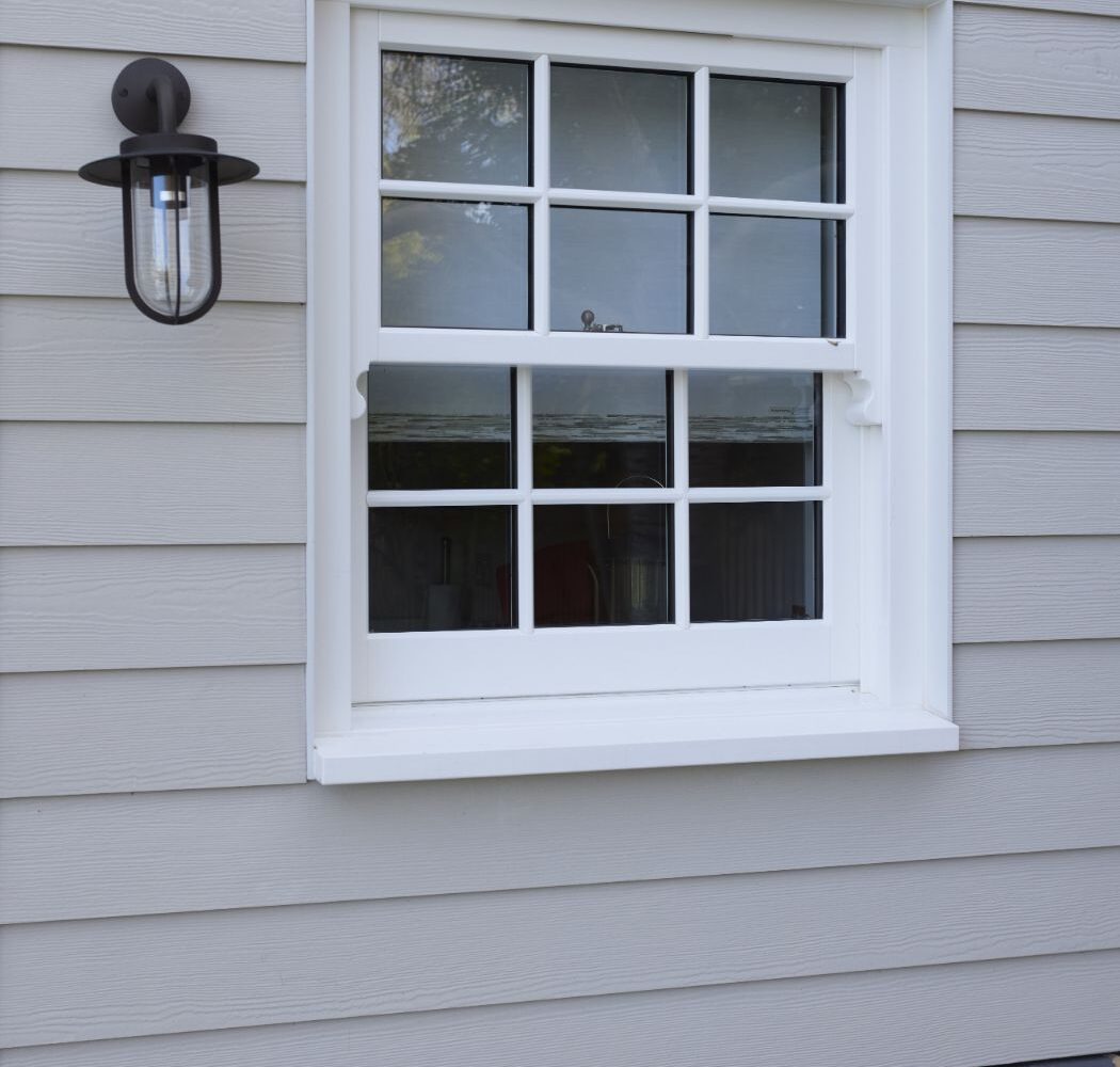 external view of sash windows