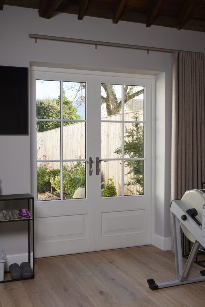 french doors closed white.