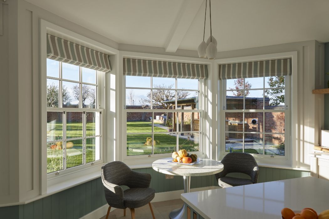 Beautiful summer room with view of the garden.